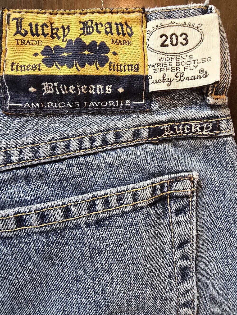Vintage Lucky Brand 203 Low Rise Bootleg Jeans Women's Size 12 Y2K - Picture 7 of 15